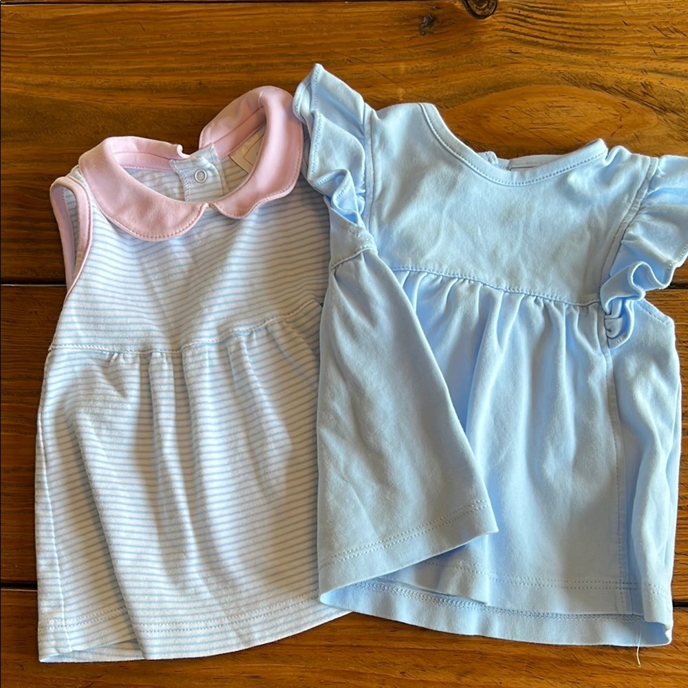 Adorable Stitchy Fish Baby Tops in Pink and Blue size 12 months